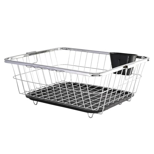 Image of RADIANT Basket Drainer & Dish Drainer Basket for Kitchen /Utensil Stand for Kitchen /Dish Drying Rack with Drainer /Bartan Stand /Dish Rack (Large)