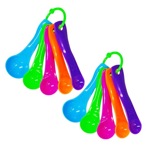 10 Cucharas Medidoras Coloridas, Cucharas Medidoras De Plástico, Cucharas Medidoras Graduadas, Utensilios De Cocina, Cucharas Medidoras Duraderas