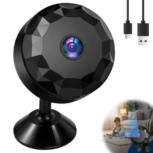 Caméra Espion Mini WiFi Caméras de Sécurité, Rechargeable cachée WiFi sans Fil Micro Nanny Cam avec Détection de Mouvement, Connexion 2,4 GHz, (iOS) pour la Maison, Le Bureau ou la Voiture – vue 7