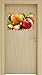 Produktbild Stil.Zeit verschiedenes Obst Pinsel Effekt Holzdurchbruch im 3D-Look, Wand- oder Türaufkleber Format: 62x42cm, Wandsticker, Wandtattoo, Wanddekoration