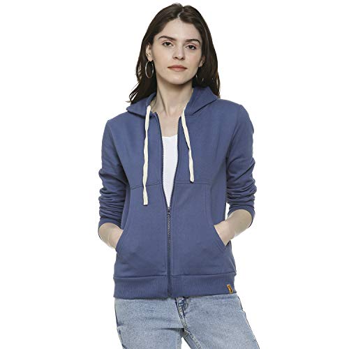 Image of Campus Sutra Cotton Women Hooded Sweatshirt