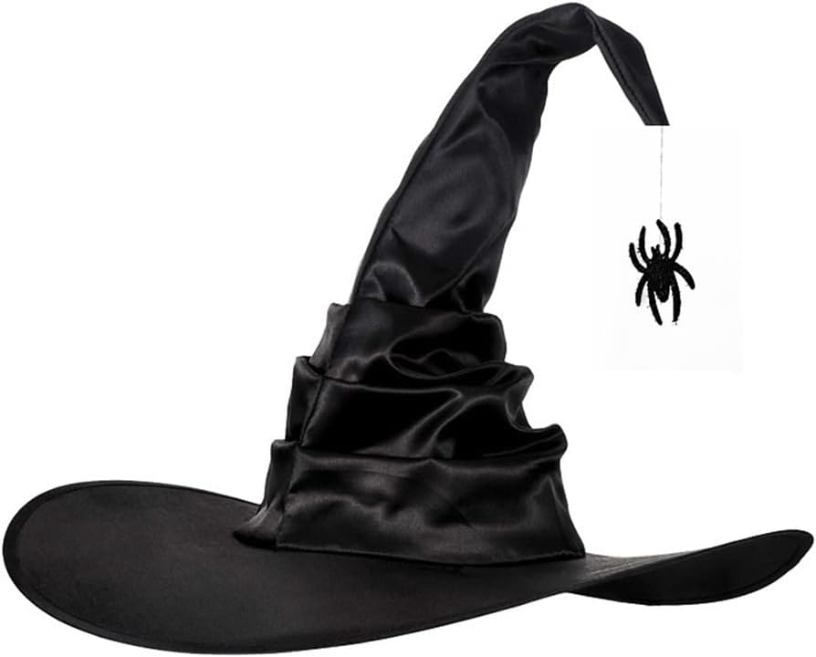 Halloween Witch Hat for Women Wizard Hat Pointed Cap Cosplay Costume Accessories