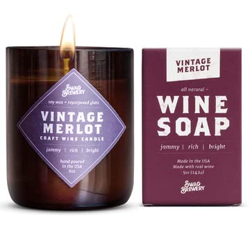 Brew Candle (fabricada en Estados Unidos) (vela de vino y jabón)