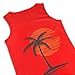 Kamaple Palm Tree Men's Fitness Tanks Tops T Shirt Red