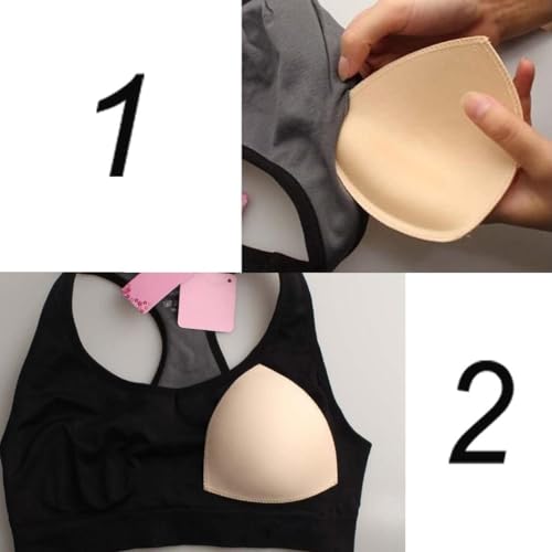 TAOHUA GARDEN 5 Pairs Bra Pads Inserts,Removable,Breathable, Air Cotton,Foam Sponge4