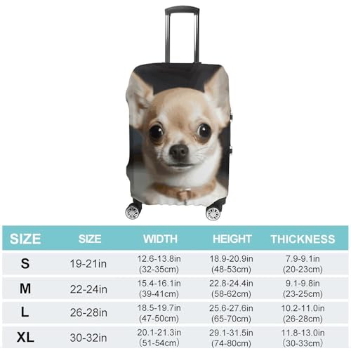 Carry on Luggage Cover Cute Chihuahua Suitcase Covers for Luggages Tsa Approved Travel Luggage Sleeve Protector Elastic Suitcase Protector Anti-Scratch Washable Fits 19-30 Inch Case -L2