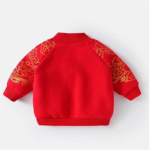 Toddler Baby Boy Girl Long Sleeve Crewneck Sweatshirts Tang Suit Pullover Tops Chinese New Year Warm Blouse Clothes3