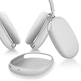 Ztotop AirPods Max 対応 保護カバー シリコン ケース 全面保護 ソフト&スリム 傷&指紋防止 防塵 両耳 エアポッドマックス シリコン保護ケース(グレー)