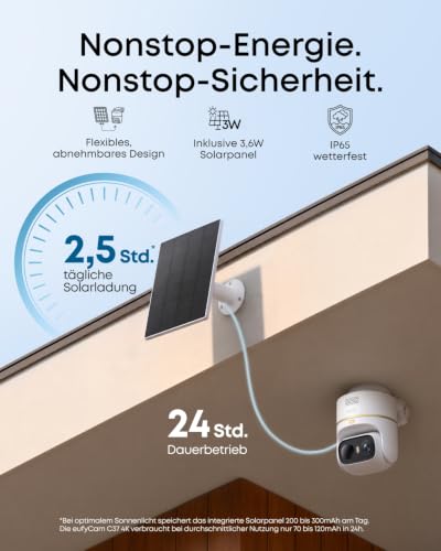 eufyCam C37 4K Edition kabellose Solar-Outdoor-Kamera – Ansicht 7