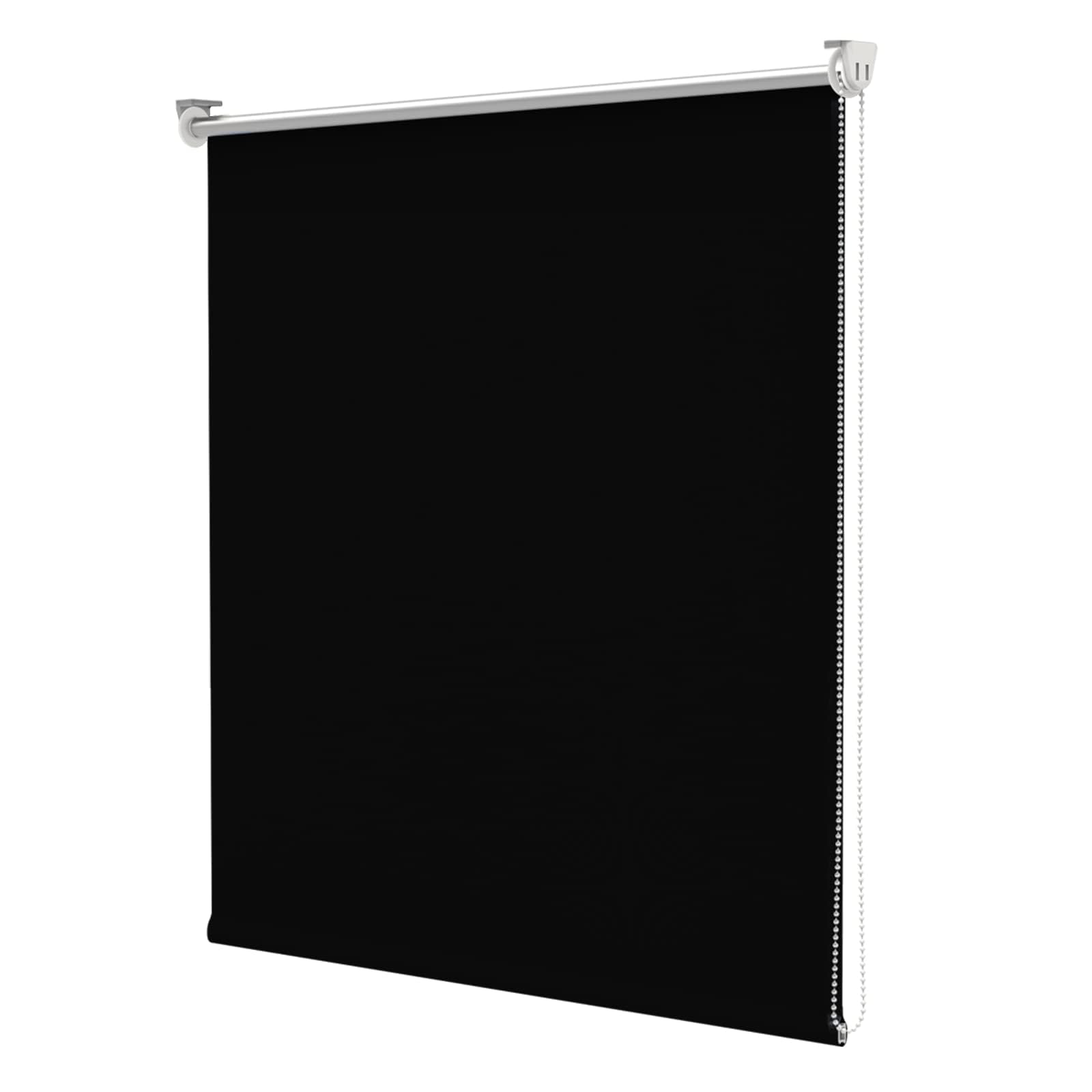 Enrouleur Occultant Isolant Thermique Opaque 35x180 cm Noir