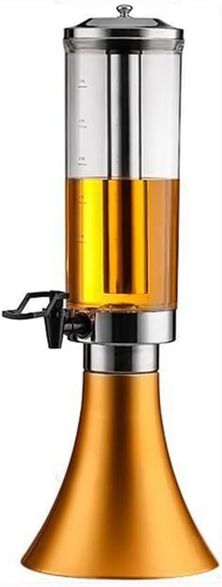 3 Liters Tabletop Chiller And Beverage Dispenser Beer Tower With Ice Tube Chill Rod For Party Bar Restaurant