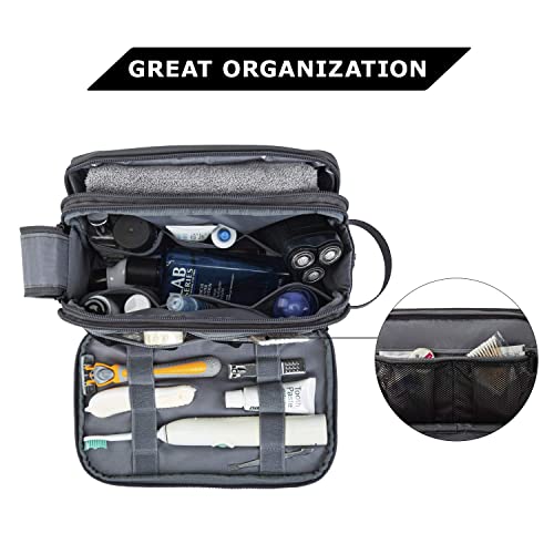 Image of Handcuffs Multi-Pocket Toiletry Bag for Men & Women, Travel Pouch for Toiletries Shaving Kit & Cosmetics, Water Resistance Pouch, Travel Pouch for Make Up (Grey)