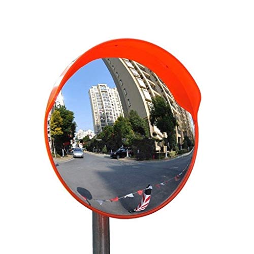 XHZESC Lente Gran Angular para Exteriores de la Comunidad, Espejo Convexo de plástico Rojo Espejo de tráfico Duradero Resistente a la Intemperie Espejo de estacionamiento (tamaño: 75 cm)