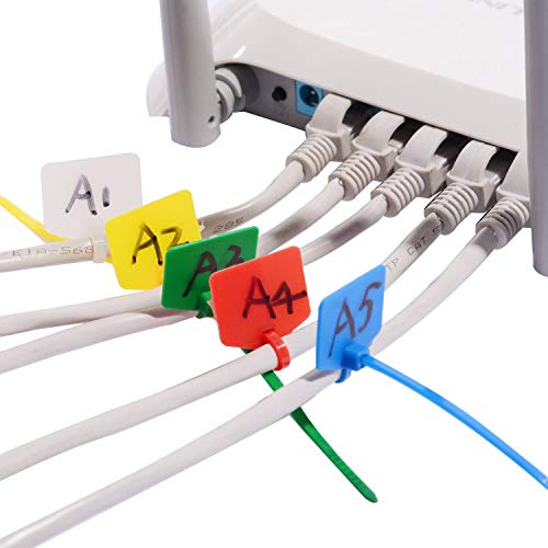 Tekeft Pack Of 50Pcs 6 Inch Marker Nylon Cable Ties/Cable Label Mark Tag #TOP3