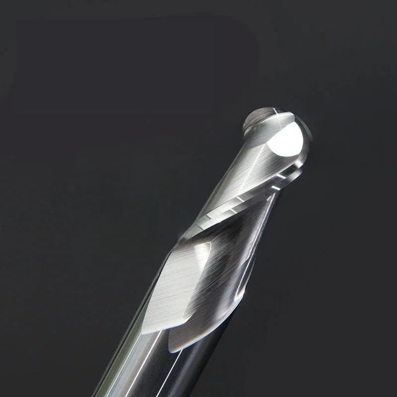 Fresa de punta esférica HRC55 especial for aluminio, 2 flautas, mecanizado CNC, acero carburo tungsteno, 1 unidad(R6x24x75x12D)