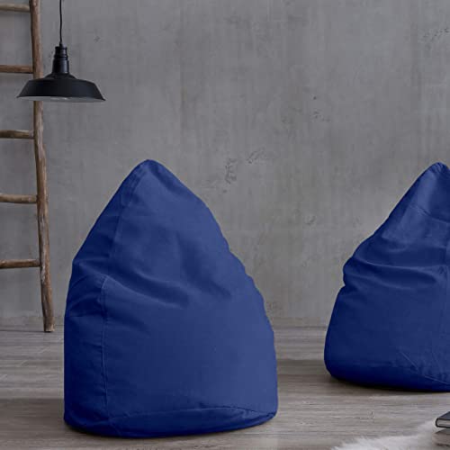 Lumaland Luxury XL PLUS Sitzsack stylischer Beanbag 220L Füllung mit extra starken Nähten verschiedene Farben Royalblau - 5