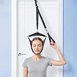 Fuelfleet Cervical Neck Traction Device Over Door for Home Use – Portable Cervical Traction Device with Secure Buckle, Neck Stretcher, Breathable Mesh Fabric, Designed to Help Relieve Neck Pain
