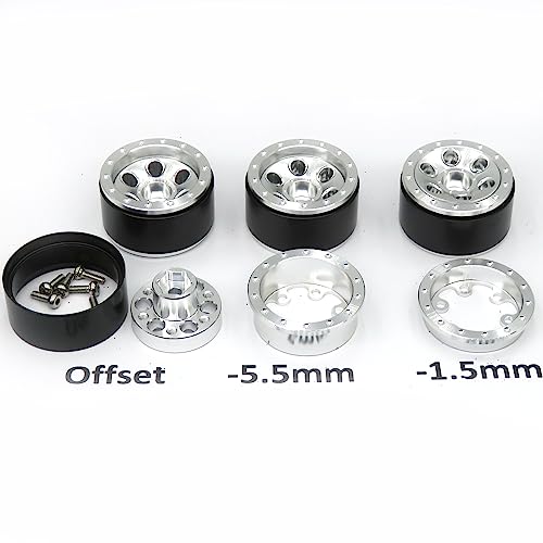 Snapklik.com : Hobbysoul Adjustable Offset 1/24 Wheels And Tires Silver ...