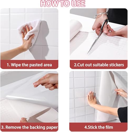 Image of Wall Protection Sheet- Clear Contact Paper Furniture Liner, Transparent Kitchen Backplash Proof || Peel & Stick Cover for Counters - Kitchen Furniture and Walls || (12 x 180 Inch)