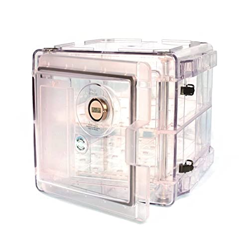 Research Products International Secador Desiccator Cabinet, Vertical, Clear, 1.2 Cubic Feet, 13 1/4 x 17 1/4 x 12 1/2 Inches - RPI