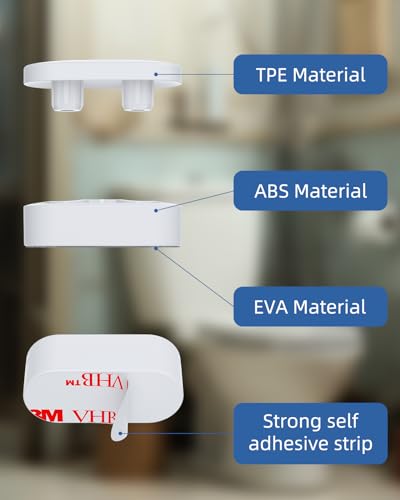 Hibbent 10 PCS Toilet Seat Bumpers, Strong Adhesive, Toilet Spacers Bidet - image 3