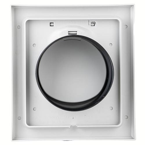 Image of NO-PEST VENT Dual Door Dryer Vent Cover 4 Inch Outdoor, Made in USA, Highest UV-Resistant Plastic, No Lint-Collecting Screen (Light Grey, 4 inch Plastic Vent With Collar)
