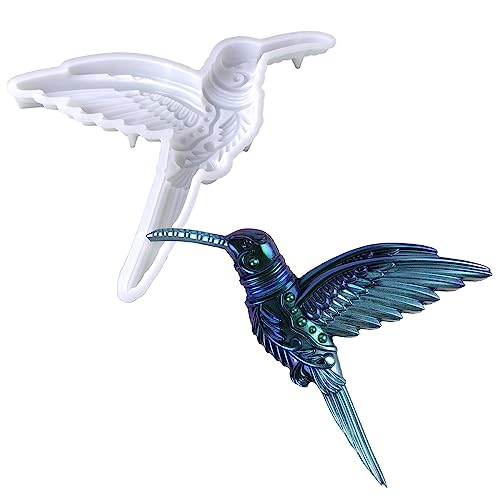 3D Hummingbird Silicone Mold Animal Resin Mold Bird Statue Making Epoxy Mould DIY Craft Casting Mold for Gift Home Office Wall Hanging Decor
