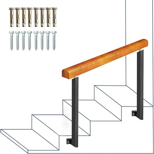 Rampes en bois pour marches de porche extérieur et escalier de jardin