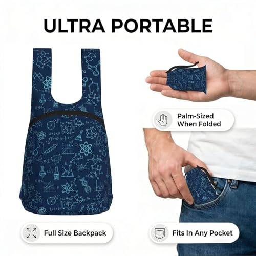 Mochila plegable ligera para senderismo y viaje miniatura 4