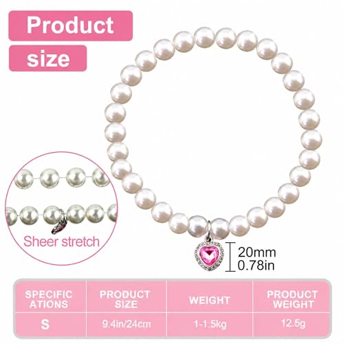 Collier de perles pour chats extensible anti-étranglement avec cœur - 5