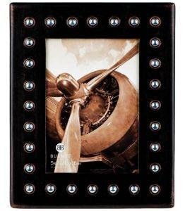 Vintage Industrial Metal with Polished Accents 4x6 frame by Burnes - 4x6