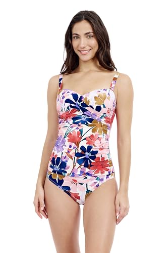 Profile by Gottex Melody Floral Print Women’s D Cup Tankini Top with Underwire and Fully Lined Swim Essential