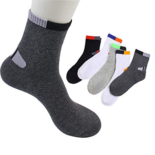 CXKWZ Men'S Socks 5 Pairs Men Socks Cotton Spring Summer In The Tube  Waist Socks Comfortable Breathable Anti-Friction Cotton Men Sock