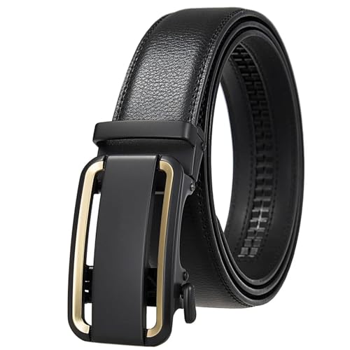 Business Formal Genuine Leather Men’s Ratchet Belt 1.3
