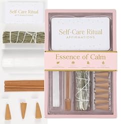 Self-Care Affirmation Cards for Women: Self-Love Ritual Kit | Spiritual Gift Box with Lavender Smudge, Incense Sticks, Cones, Selenite Crystal for Relaxation, Mindfulness, and Meditation