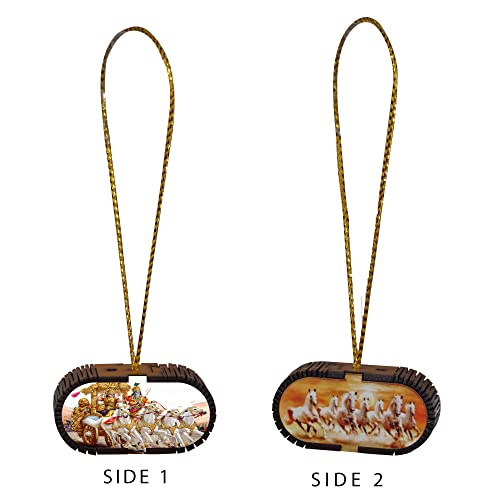 Image of Car Air Freshener Auto Perfume Car Decor Accessory Wood Scent Essential Oil Aroma pendant for Car Mirror Hanging Car Interior Diffusers Exclusive gifts (1 pcs, KASTURI-FRAGRANCE)