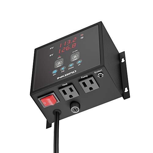 Inkbird Heating Or Cooling Pid Temperature Controller Ipb-16S Pre-Wired Digital Home Brewing Controller Independent Control Pump Thermostat #TOP1