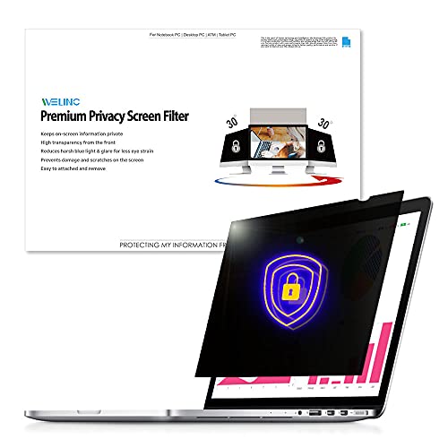 Image of 14.0 Inch - 16:9 Aspect Ratio - Laptop Privacy Screen Filter for Widescreen Laptop - Notebook - Anti-Glare - Anti-Scratch Protector Film for Data confidentiality