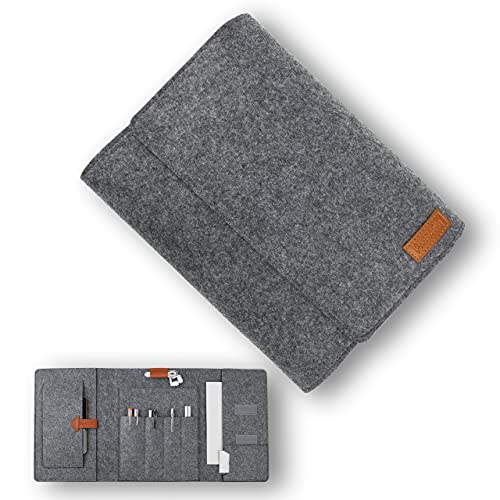 Organizer Filz Schreibmappe Büromappe für Ihr Business oder Geschenk mit Tablet und Smartphone Fach in Größe 29x22cm Cover
