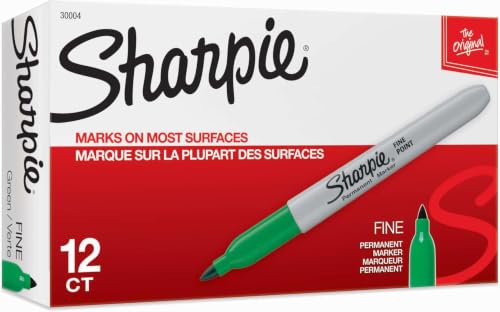 Image of Sharpie Permanent Markers, Fine Point, Green, (Pack of 144)