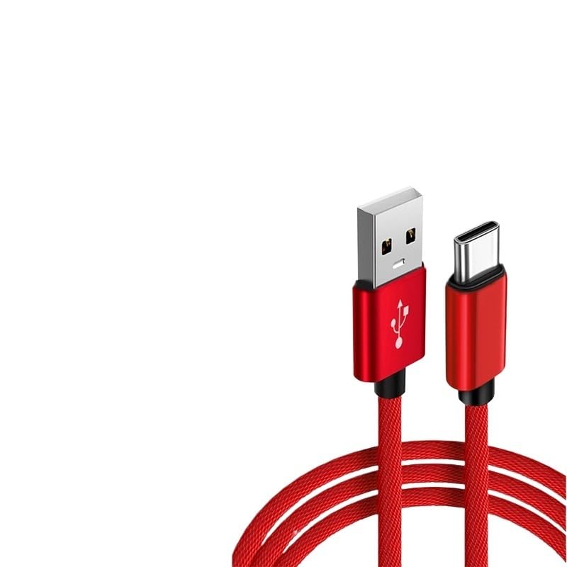 1pcs 3pcs 5pcs 10pcs USB A to Type C Nylon Braided Cable Dast Sync Fast for Type C Mobile(1m 10pcs,Left Bent)