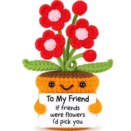 Agantree art Daughter in Law Gifts from Mother in Law Birthday Gifts, Birthday Wedding Engagement for Daughter in Law, Christmas Handmade Crochet Flower I Love You Home Desk Decor