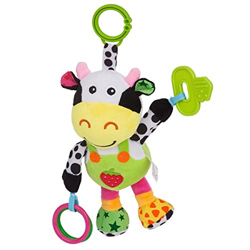 NUOLUX Infant Baby Soft Toys Cute Plush Cow for Pushchair Pram Car Seat