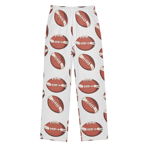 Pajama Pants American Football Pattern PJ Bottoms Sleepwear Lounge Sleep Pant with Pockets