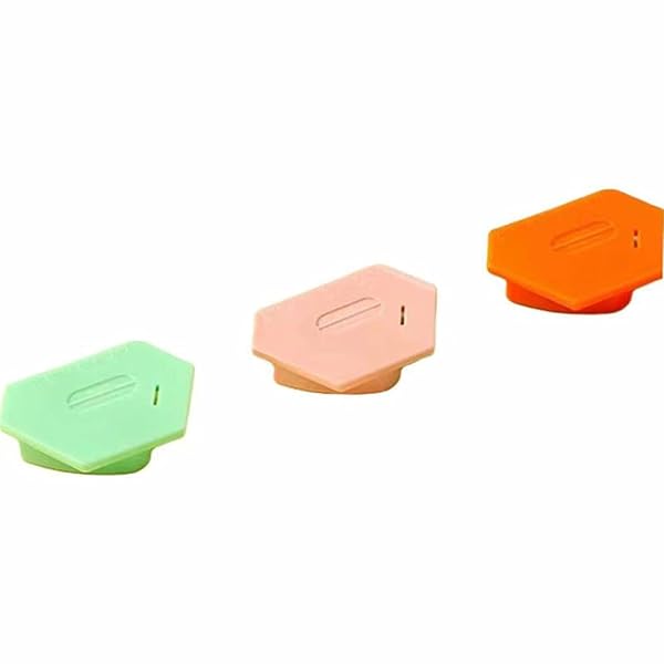 YICBOR 3pcs Magnetic Seam Guide for Sewing Machine, Polygonal Multifucntional Seam Guide Hemmer Guide with Scale, Universal Sewing Accessories and Supplies (Green+Orange+Pink)