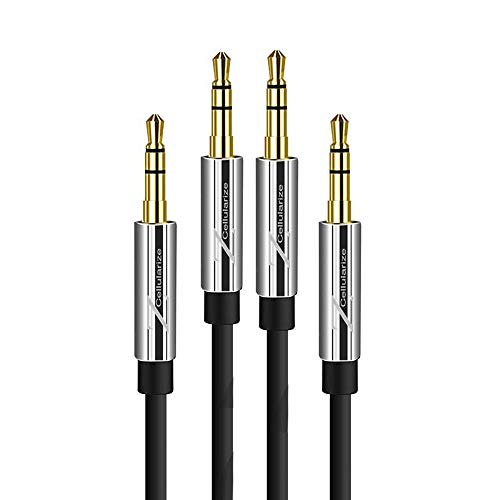 Cellularize Aux Cable [20FT/2Pack, 24K Gold Plated, Hi-Fi Sound Quality] 3.5mm Auxiliary Audio