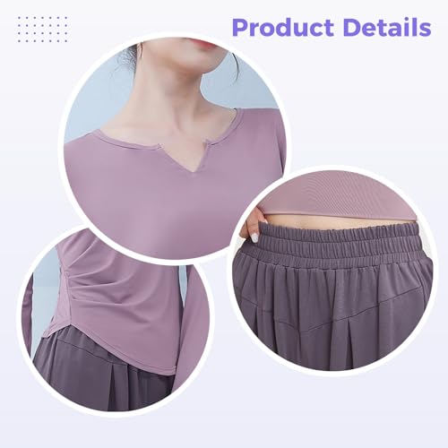Ensemble d'entraînement 4 pièces en polyester-élasthanne stretch taille haute - 2