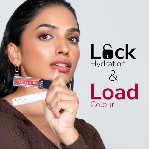 Image of Mila Beaute Locked In Lips Transfer Proof Liquid Lipstick | 12 Hrs Non Transfer | Highly Pigmented and Hydrating | Transfer Proof Formula with Hyaluronic Acid | Smooth Glide Application - (Toffee, 4.5 ml)