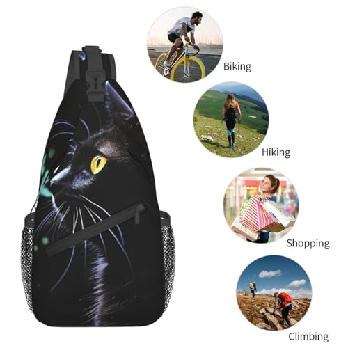 Bolso pequeño cruzado para senderismo negro unisex miniatura 5