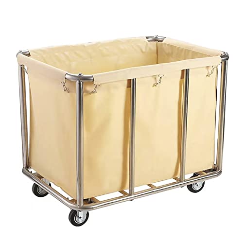 Carrito de lavandería rodante con ruedas, capacidad de 12 bujes, bolsa de forro extraíble, carga de 440 libras para uso comercial y residencial